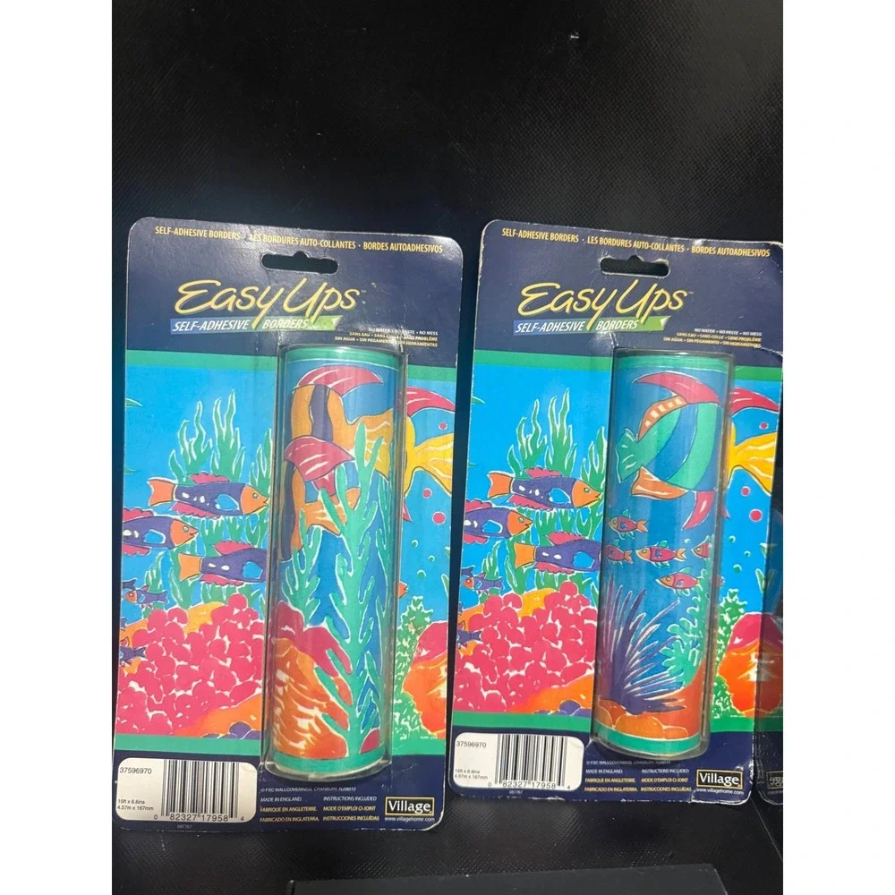 Village Easy Ups Tropical Fish Coral Reef Self-Adhesive Wallpaper Border 2 Rolls